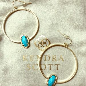 Kendra Scott Elora Hoop Earrings in Turquoise